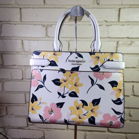 Like New Kate Spade New York Staci Floral Shoulder Bag Purse - Picture 3 of 15